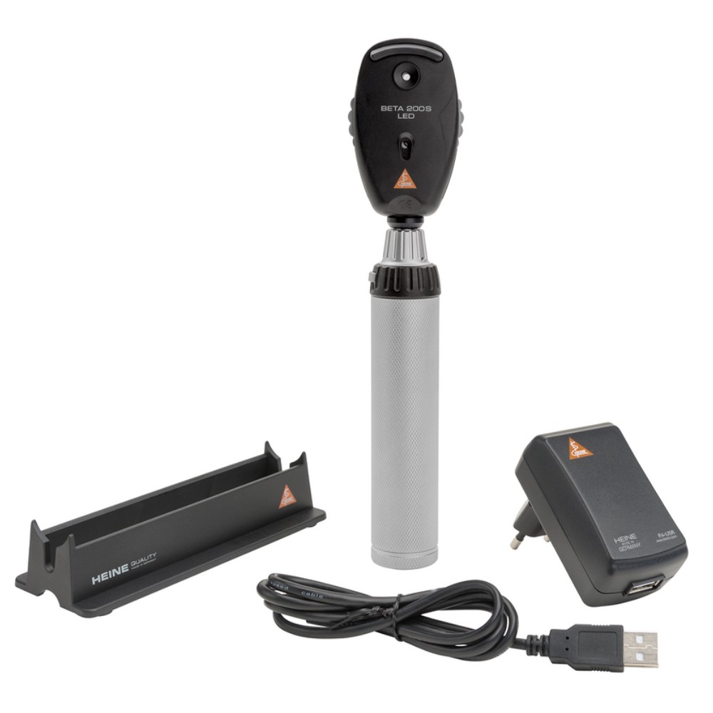 Ophtalmoscope HEINE BETA 200S LED avec poignée rechargeable