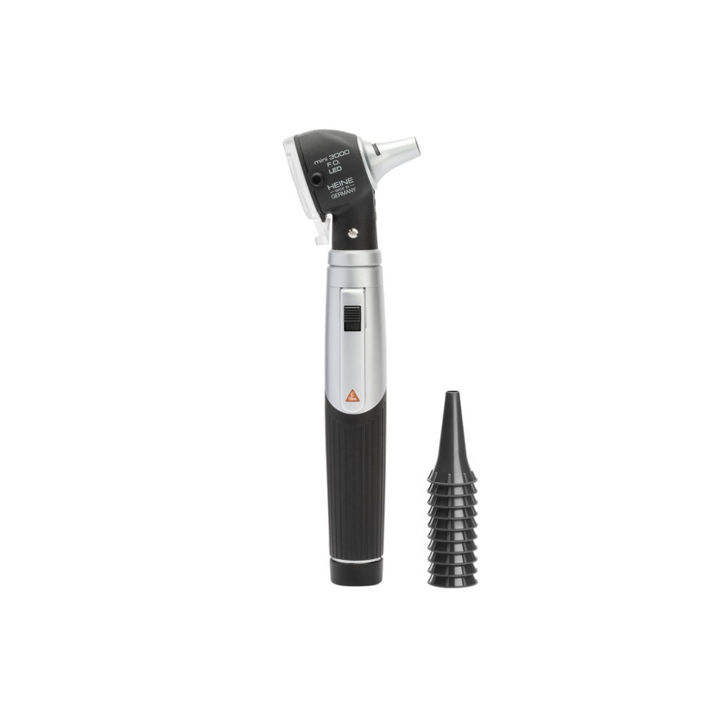 HEINE mini 3000 LED F.O. Otoscope avec poignée à piles